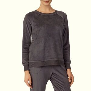 Sleepwear Pajama Long sleeve Top Gray Fuzzy XL 16 18